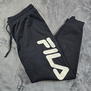 Fila Black Joggers with White Logo